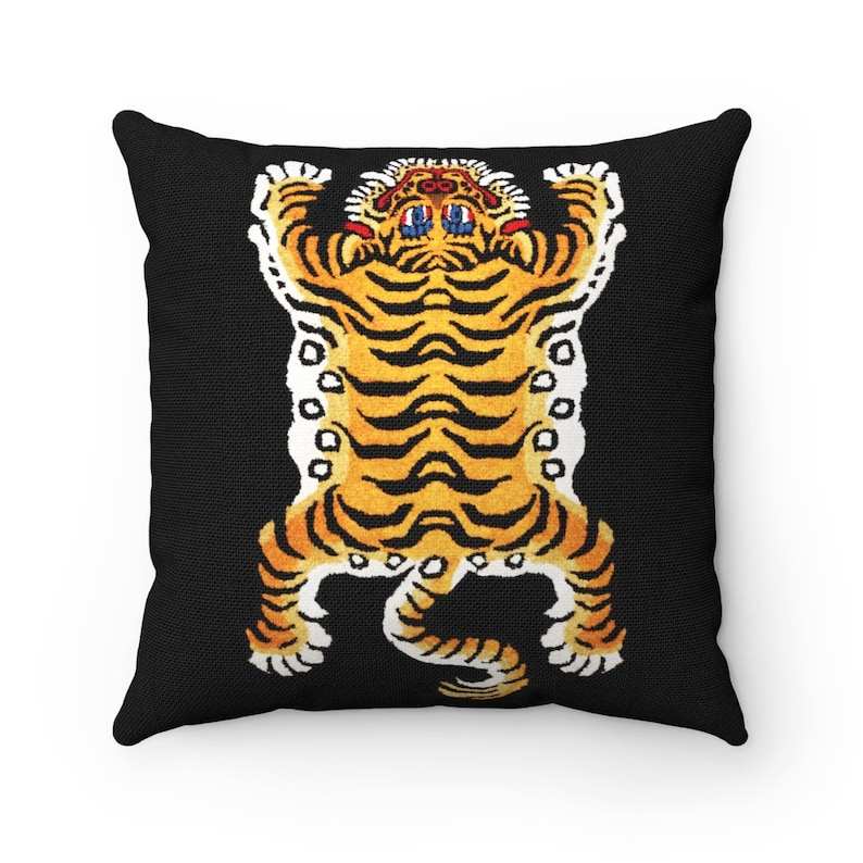 Tibetan Tiger Pillow Cover 18x18, 20x20, 22x22, 24x24, 12x20, 12x22, 1 –  Kings Road Home Decor