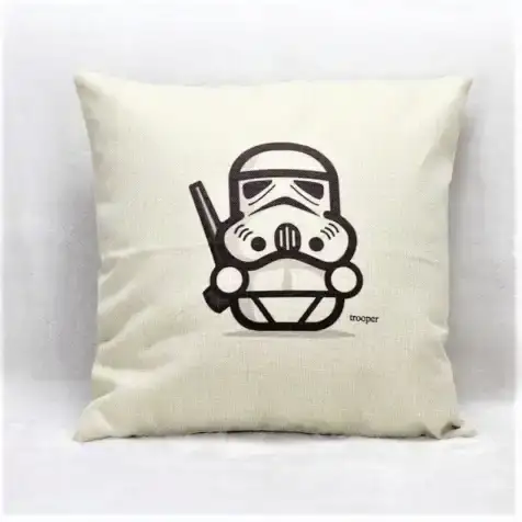 Star Wars Black Throw Pillow w/ White Rebel Logo, Set of 2