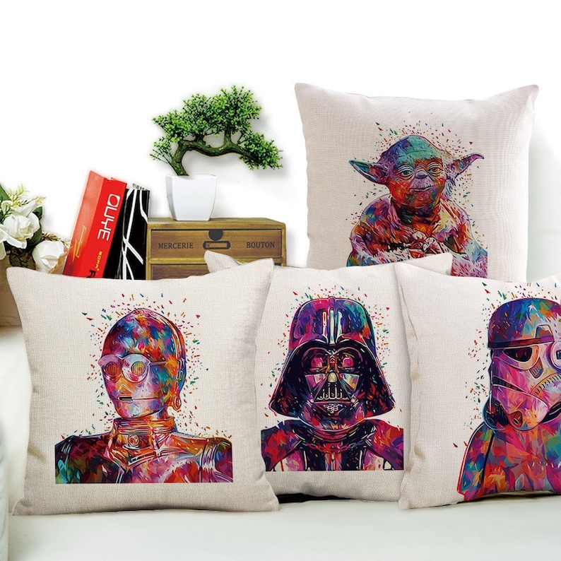 Star Wars Throw Pillows Star Wars Superheros Cushion Cover Super