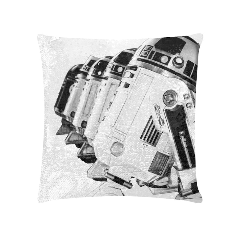 Seven20 Star Wars White Throw Pillow, Black X-wing Fighter Design