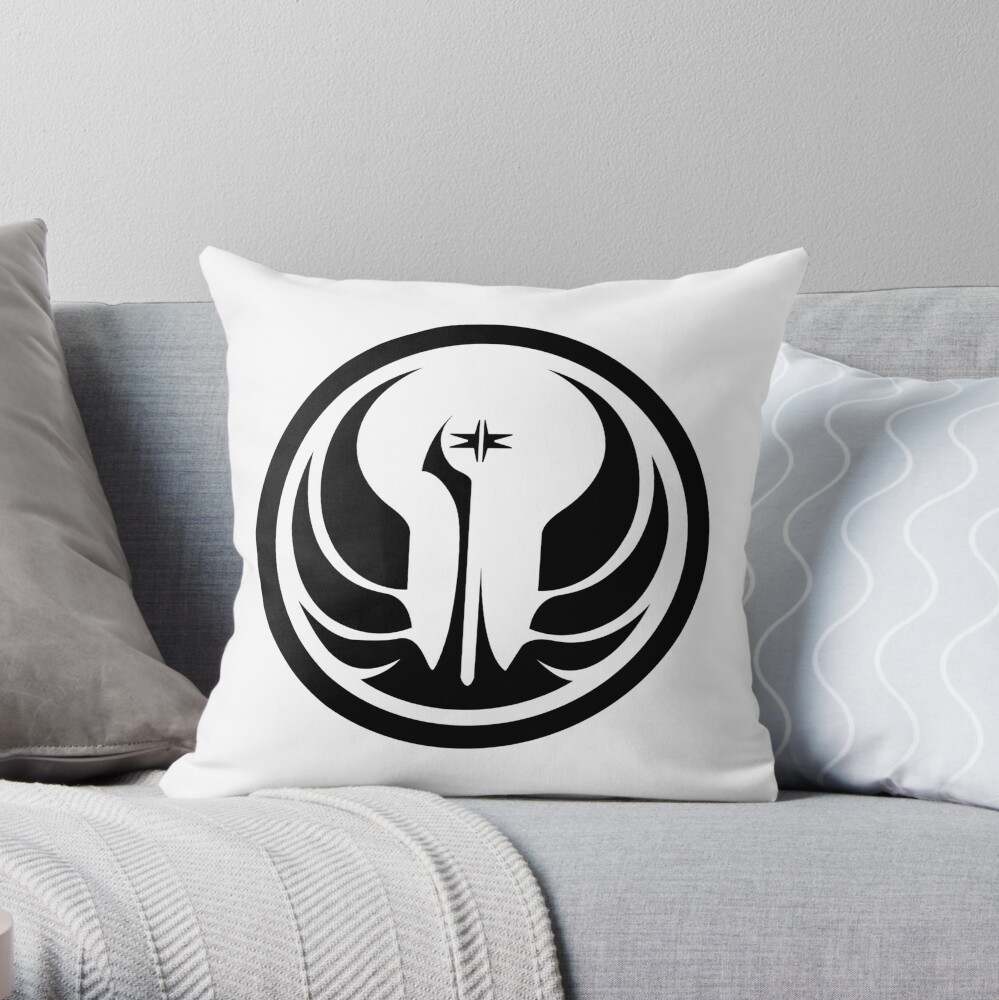 Star Wars White Lumbar Pillow Black Rebel Insignia 15 x 24 Inches Set of 2
