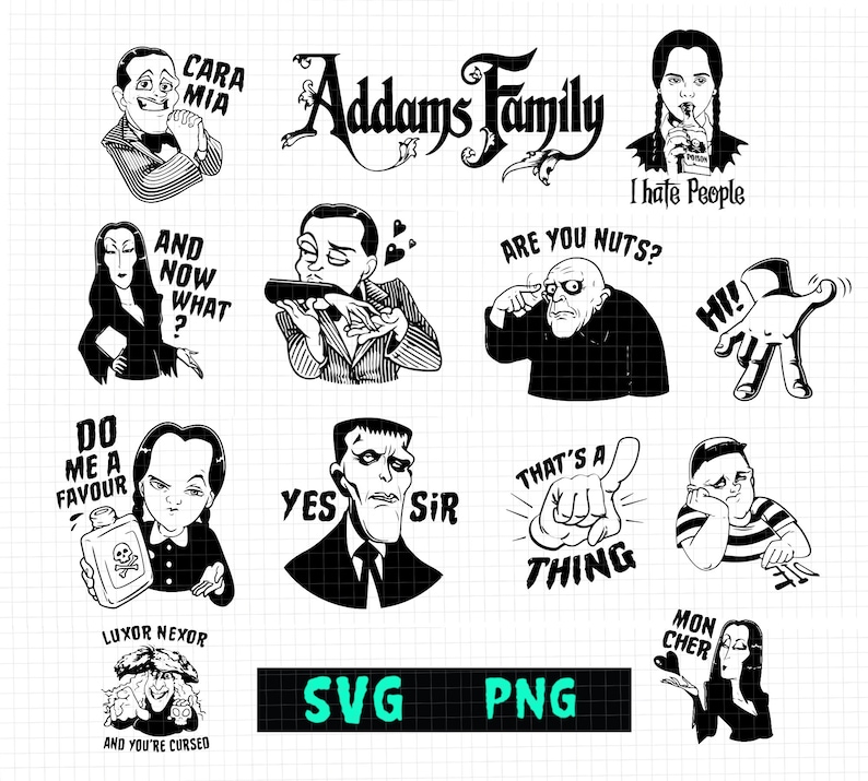 Addams Family Svg Bundle, Family Svg | familysvg.store