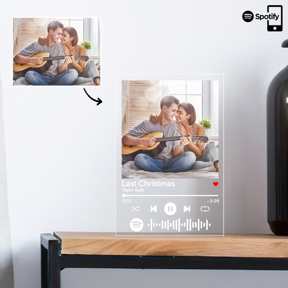 Spotify Glass 3 Sizes Custom Spotify Code Song Art Glass Acrylic