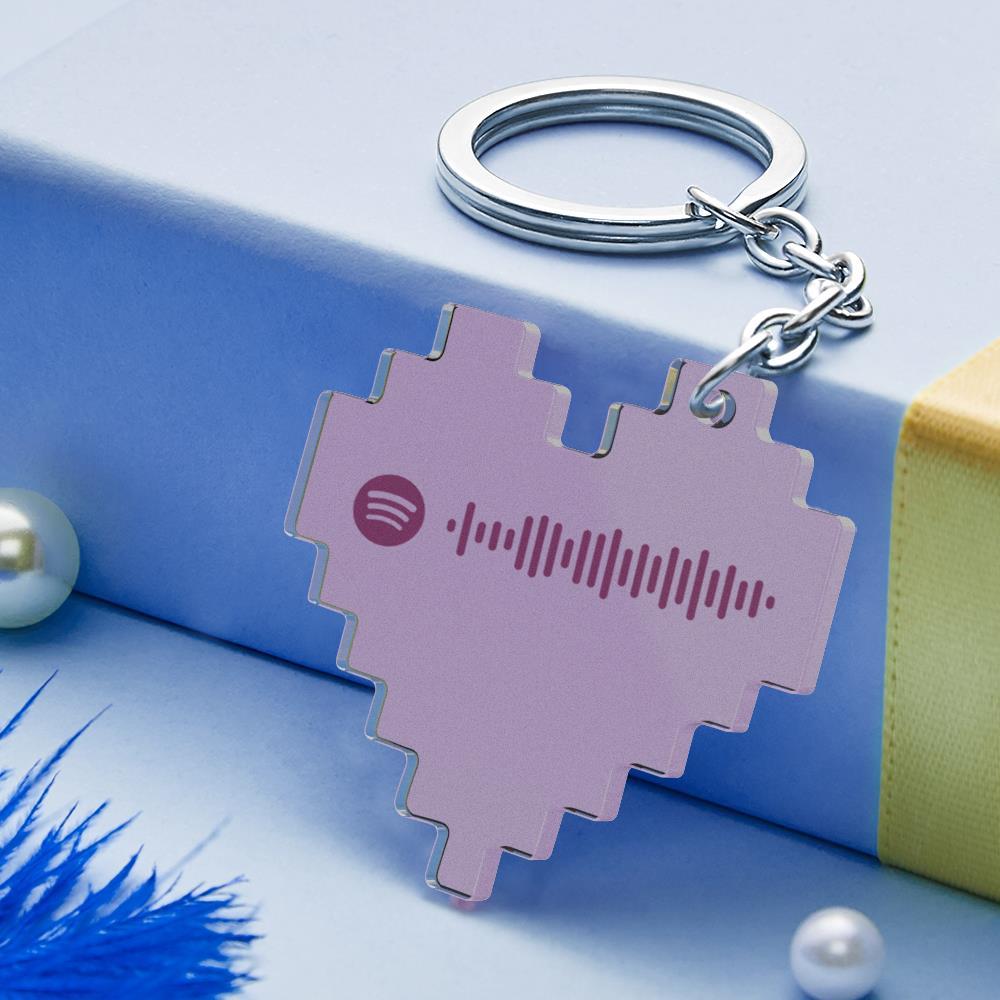Custom Spotify Acrylic Keychain Personalized Spotify Code Keychain