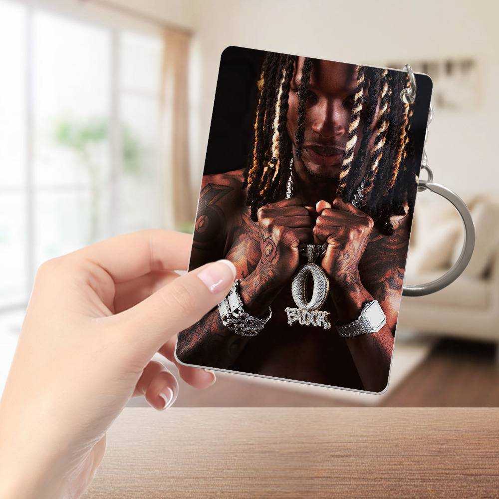 King Von Keychain Classic Celebrity Keychain Welcome to O'Block by King Von Keychain