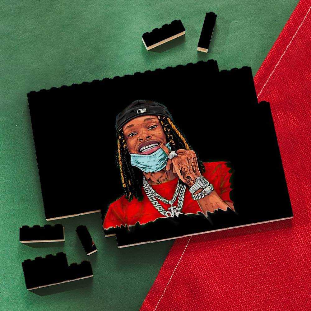 King Von Merch Building Blocks Gift for Fans King Von follower Building Blocks