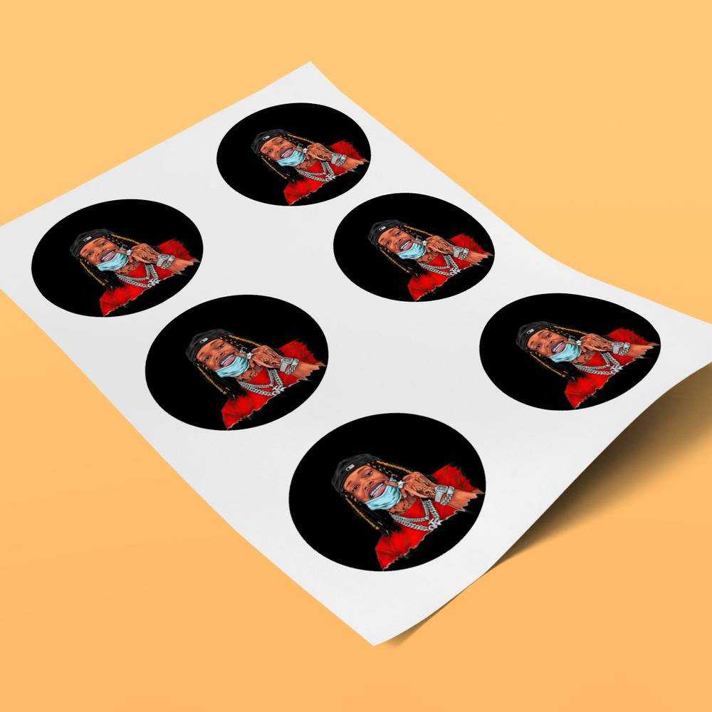 King Von round stickers decorative stickers gift for fans King Von follower
