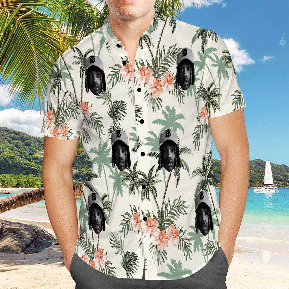 King Von Hawaiian Shirt Custom Photo Hawaiian Shirt Vintage Print Hawaiian Shirt