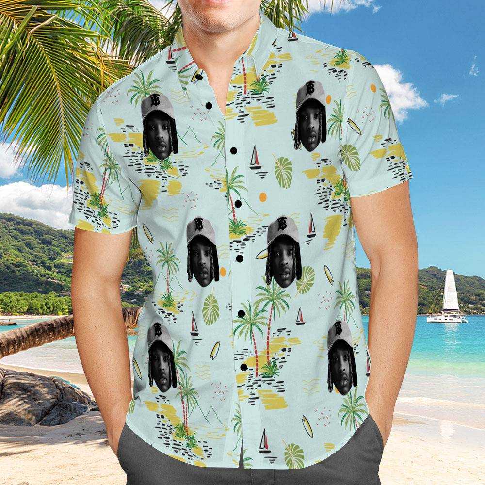 King Von Hawaiian Shirt Custom Photo Hawaiian Shirt Chinoiserie Beach Print Hawaiian Shirt
