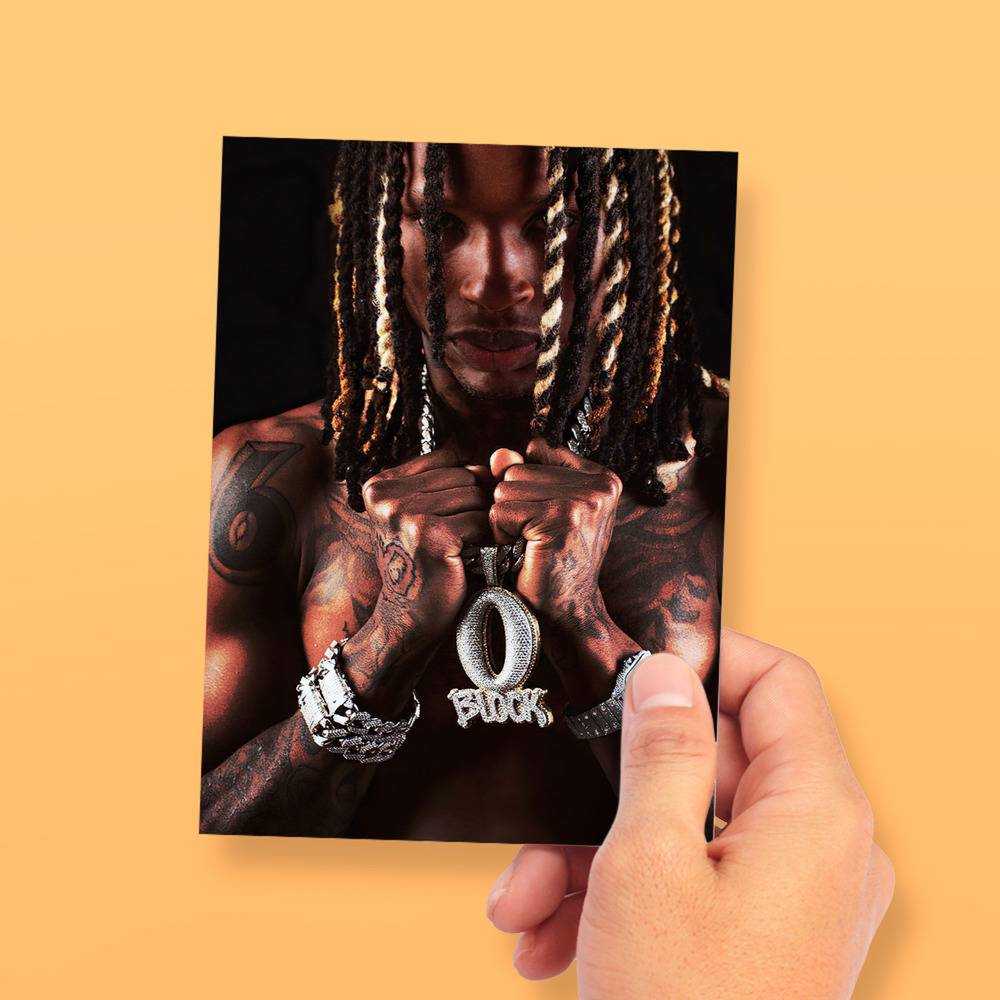 King Von Greeting Card Classic Celebrity Greeting Card Welcome to O'Block by King Von Greeting Card