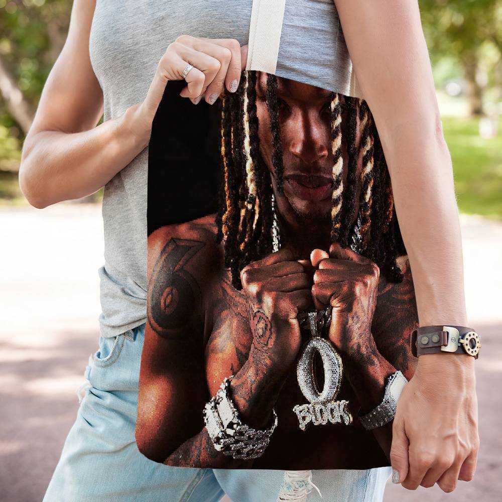 King Von Totebag Classic Celebrity Totebag Welcome to O'Block Totebag