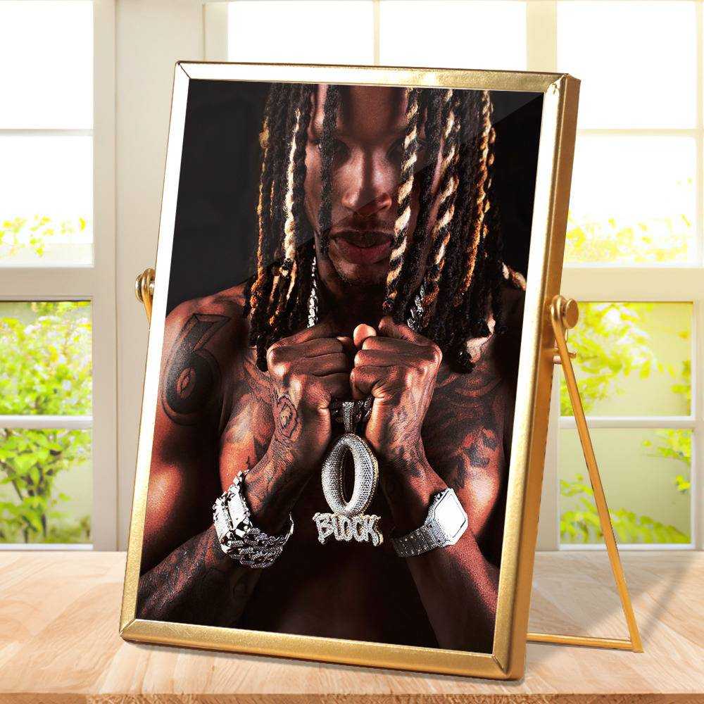 King Von Plaque Classic Celebrity Plaque Welcome to O'Block by King Von Plaque with Golden Frame