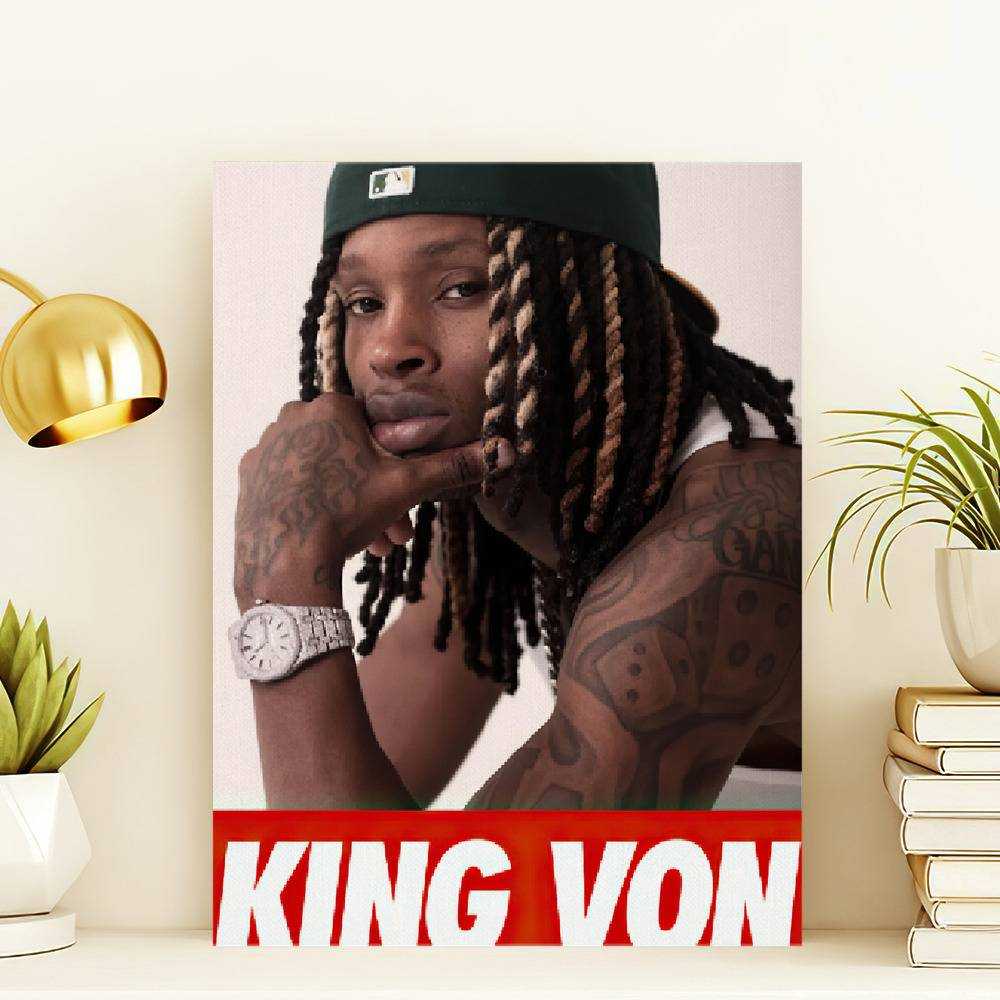 King Von Canvas Classic Celebrity Canvas Kig Von Rapper Essential by King Von Canvas