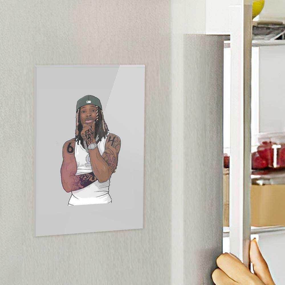 King Von Fridge Magnet Cover Someone In Memoriam Fridge Magnet