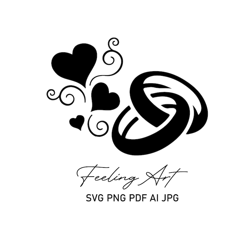 Wedding Ring Svg, Wedding Ring SVG - Couple Rings SVG - Engagement ring SVG - Marriage svg#1