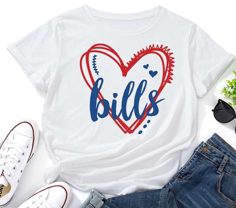 Buffalo Bills logo heart Let's go Bills Shirt - NVDTeeshirt