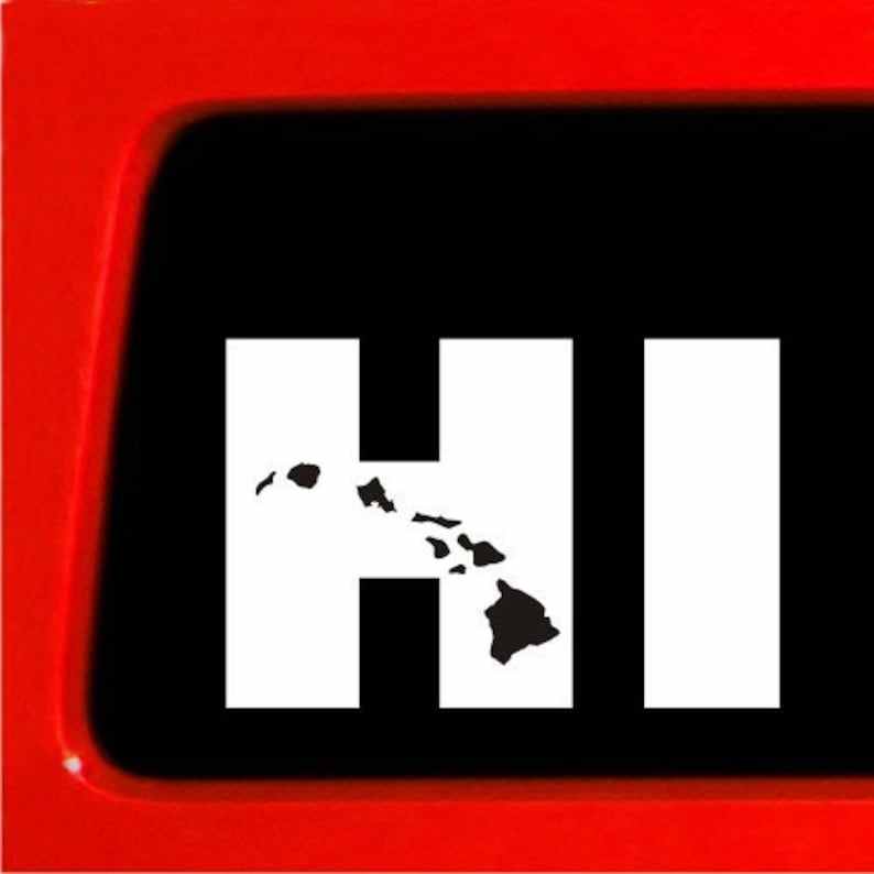  FBI from Big Island - Hawaii County Tropical Hawaii Island  Beach - Cars Trucks Moped Helmet Hard Hat Auto Automotive Craft Laptop  Vinyl Decal Store Window Wall Sticker 05019
