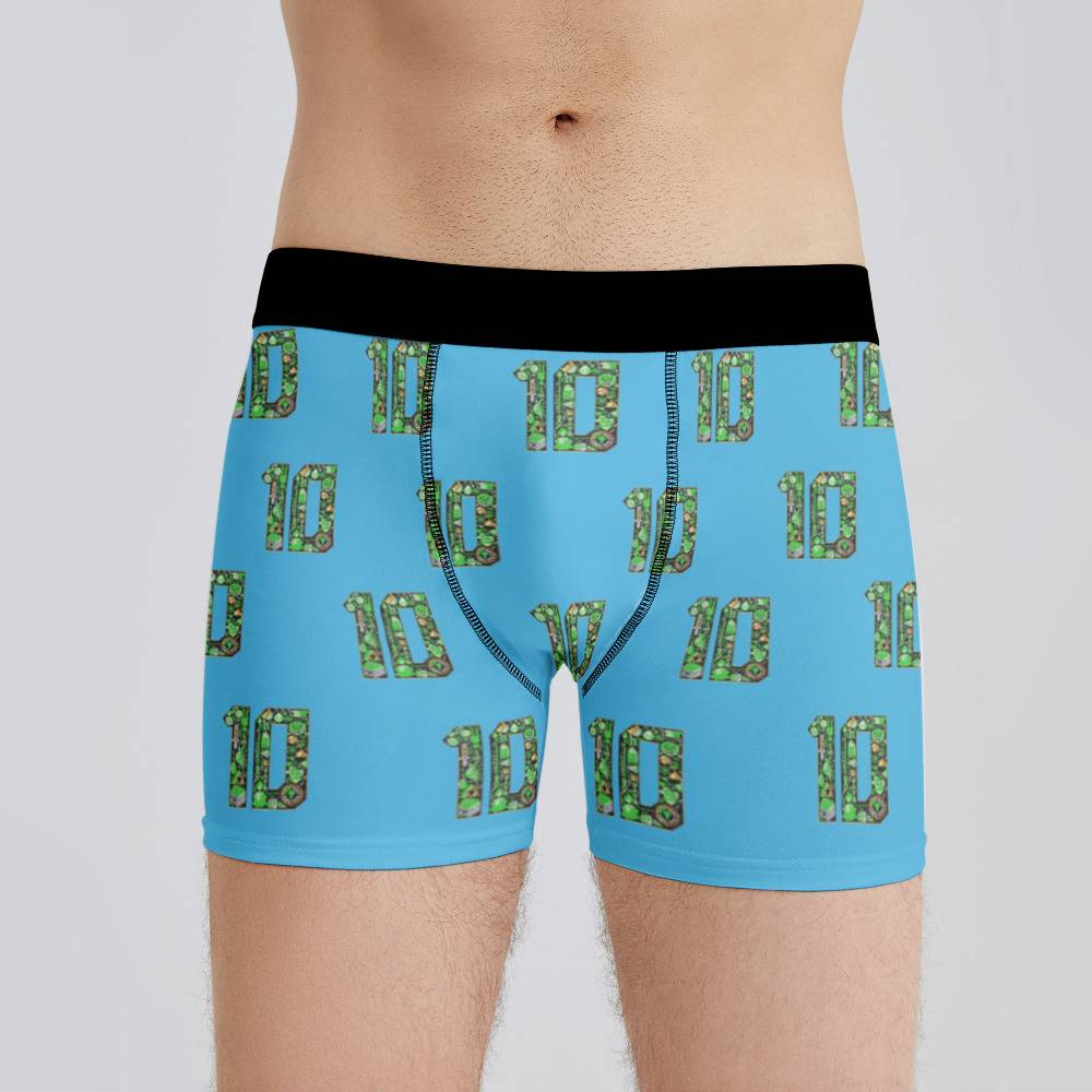 Game Theory Boxers Custom Photo Boxers Men's Underwear Plain Blue Boxers, Game Theory Merch, Game Theory Fans Official Merchandise Online Store