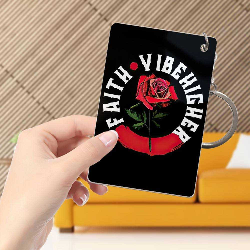 Snow Tha Product Keychain Classic Celebrity Keychain Faith Vibe Higher by Snow Tha Product Keychain