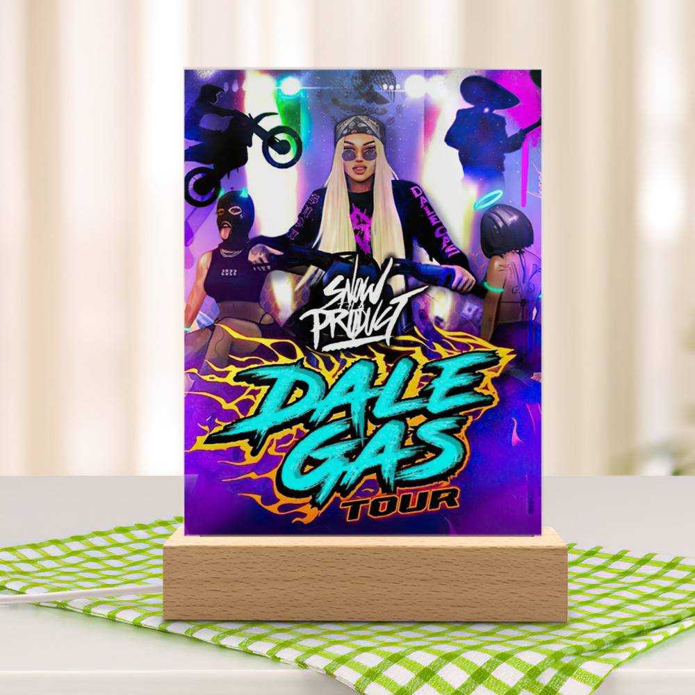 Snow Tha Product Lamp Classic Celebrity Night Light Dale Gas Tour by Snow Tha Product Lamp with Wooden Base