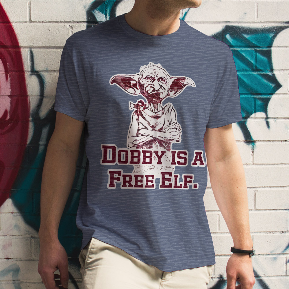 T-Shirt Potter Harry Harry Free Shirts, Potter A Dobby Elf Is