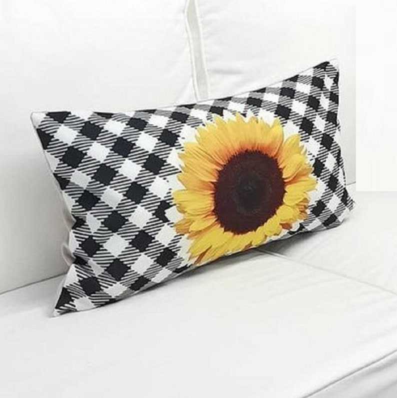 Sunflower Pillow Covers (18” x 18” - Set of 4) Double Sided