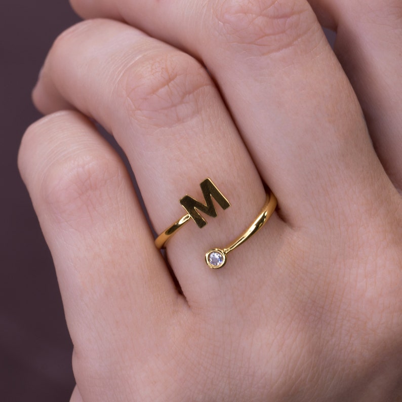 new micro-inset letter ring 26 english| Alibaba.com