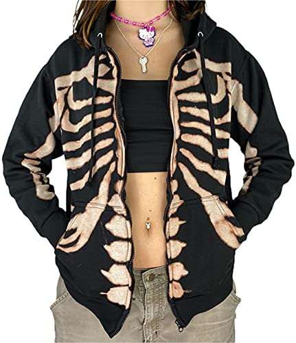 Y2K Pullover & Zip Up Skeleton Hoodie