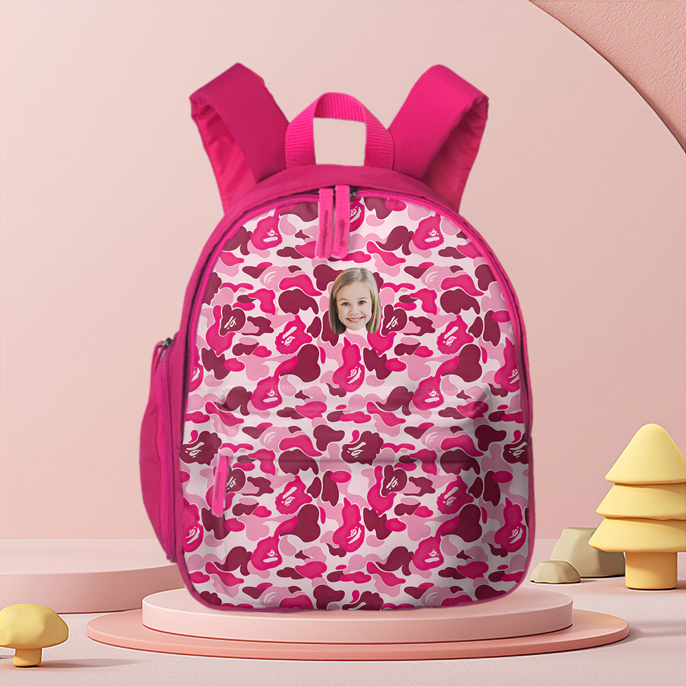 Bape Backpack, Pink Bape Backpack, Waterproof Schoolbag for Kids