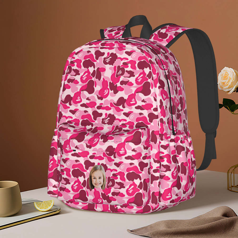 pink bape backpack