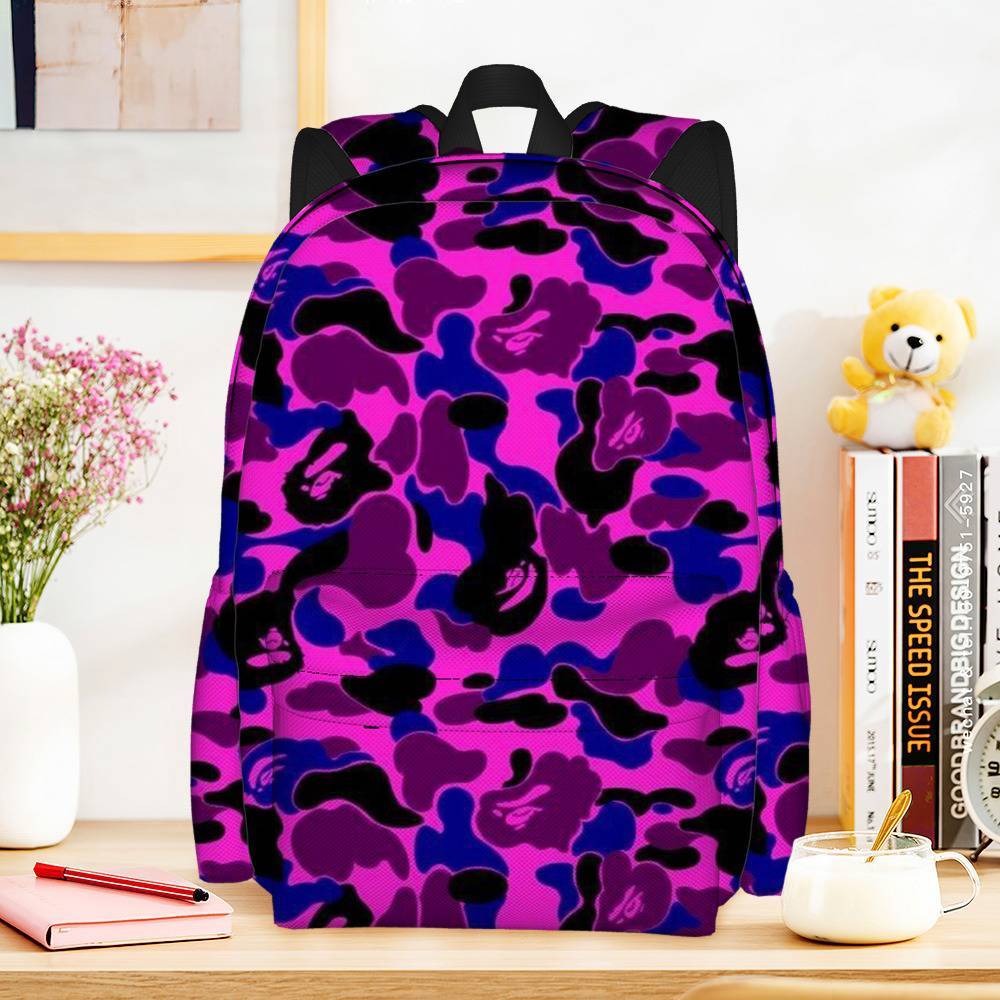 Purple bape backpack online