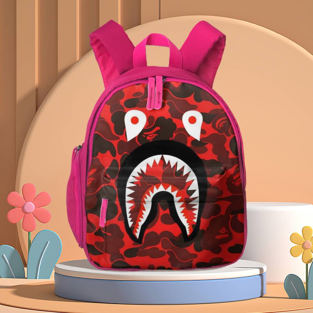 Bape Backpack Red Bape Waterproof Backpack