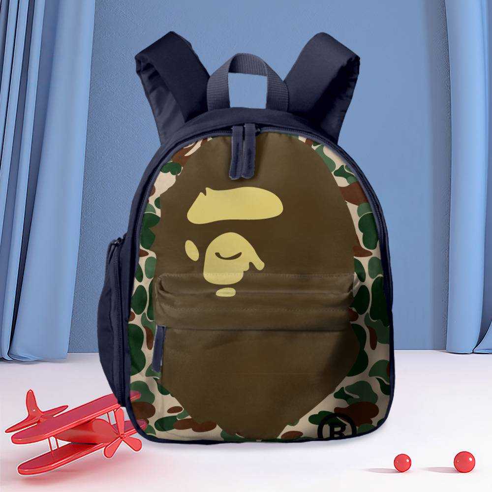 Bape Backpack, Camo Bape Backpack, Waterproof Schoolbag for Kids