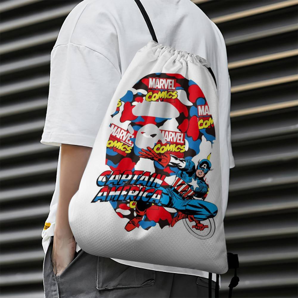 Bape Shark Draw String Bag, Pokemon String Bag