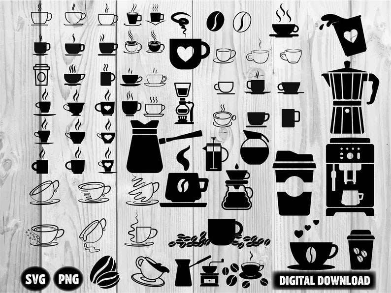 Coffee Cup Svg,coffee Cup Bundle,coffee Svg,coffee Cup Clipart