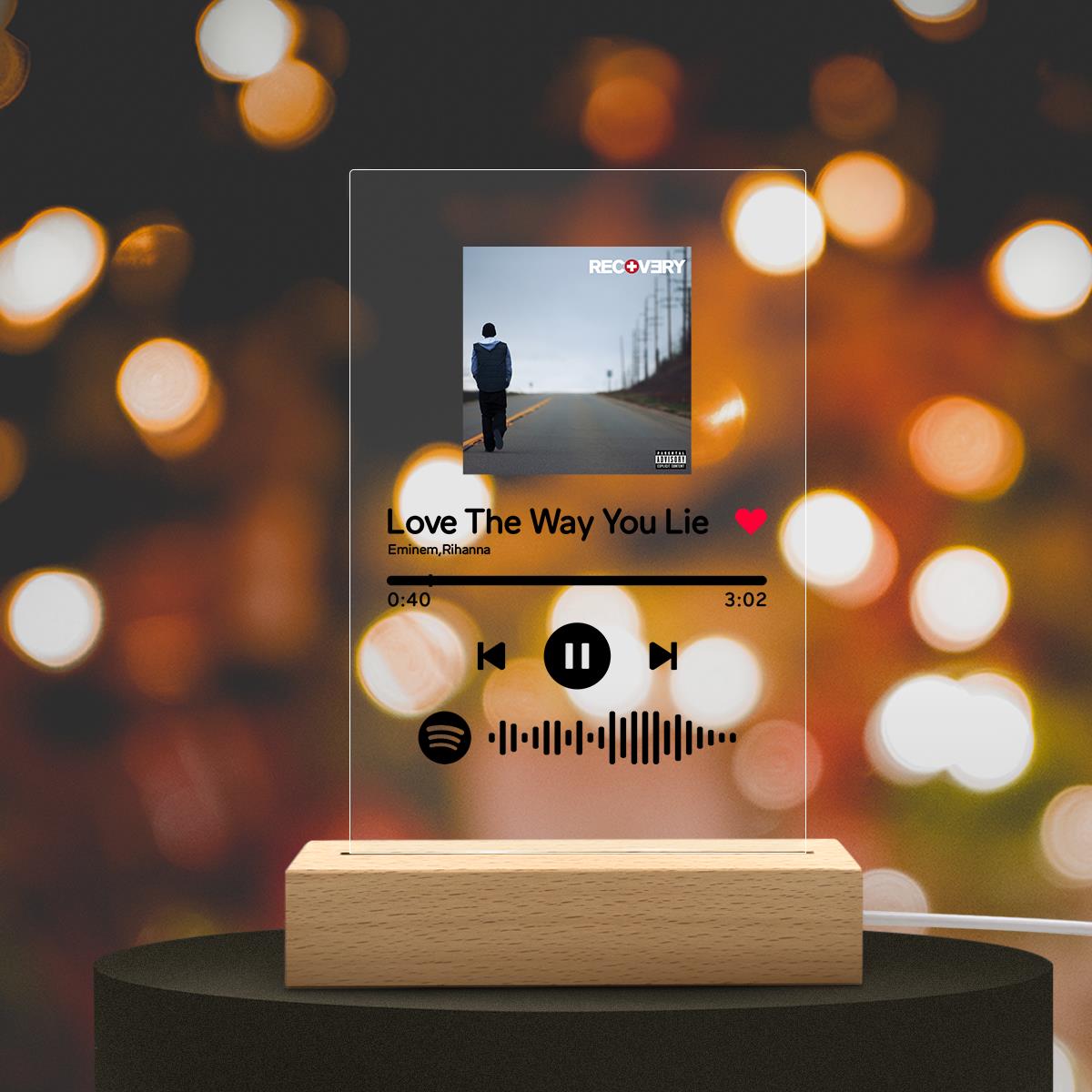 Placa Spotify - Luz Nocturna Con Placa De Música Con Código Spotify ...