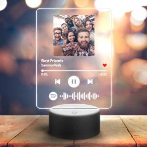 Custom Spotify Night Light with 7 Colors Personalized Night Light with Remote Control-Gift For Friends
