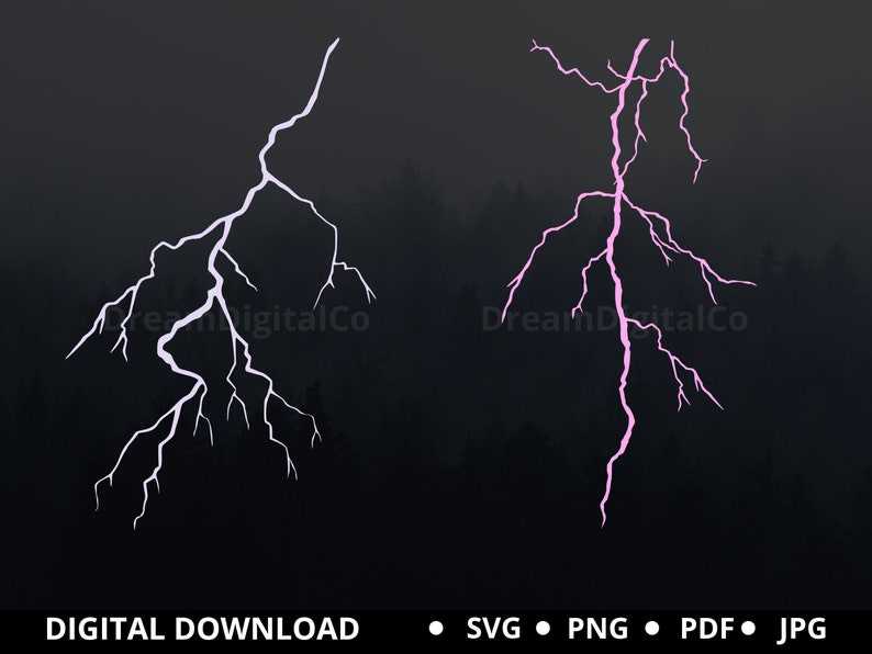 Lightning Bolt Svg, Lightning Svg - Thunder Svg - Thunder Clipart