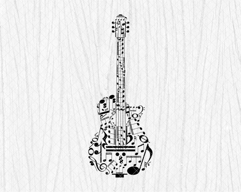 Fancy Music Notes Svg, Guitar MadeFancy Music Notes Svg, Guitar Made  