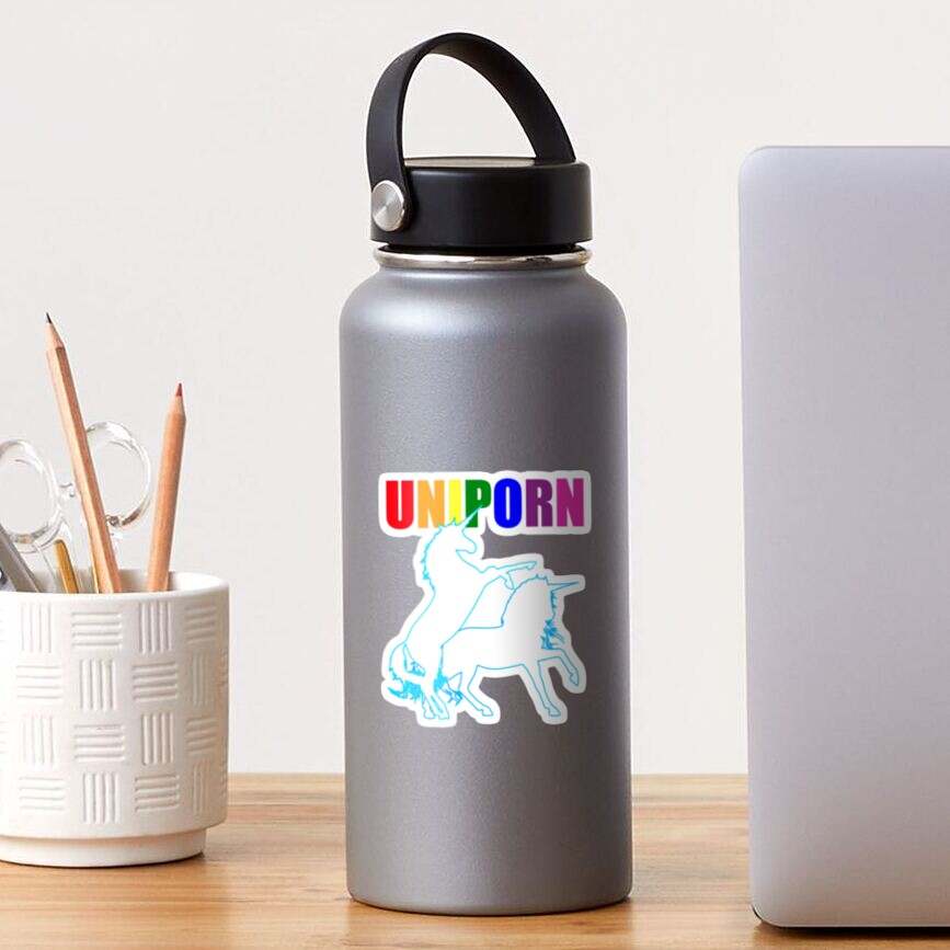 Funny Adult Gay Dirty Unicorn Inappropriate Naughty Lgbt Sticker, Gay Hentai Sticker#3