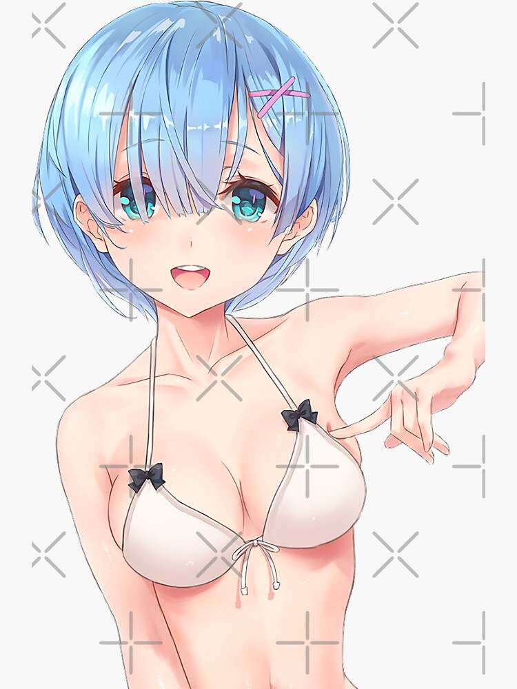 Sexy Bikini Rem Re Zero Hot Girls Sticker, Hentai Sticker#2