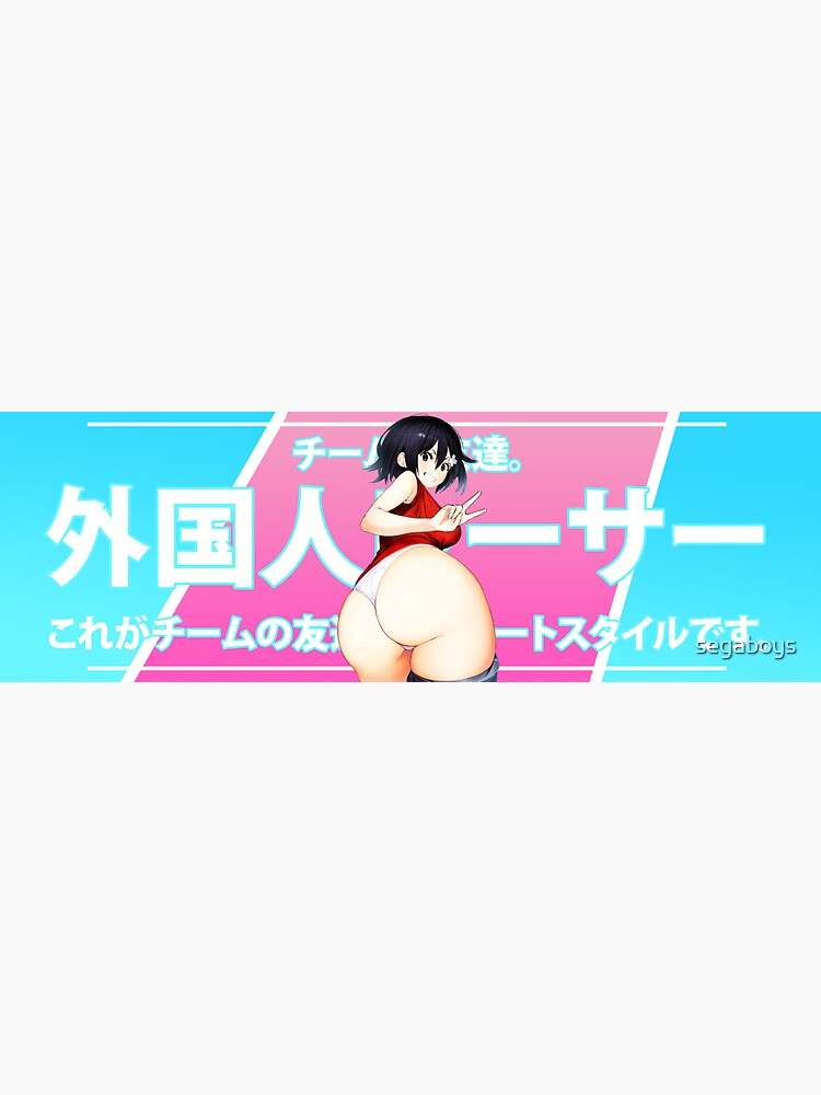  Anime Girl TEAM FRIENDS Sticker, Car Sticker, Anime Hentai Sticker#2