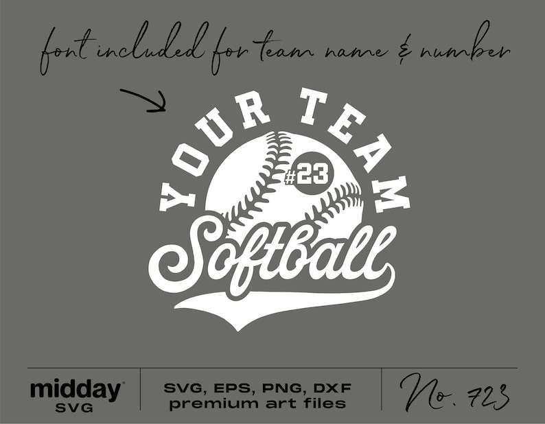 Softball Team Template Svg Creativity and Fun Digital Download 