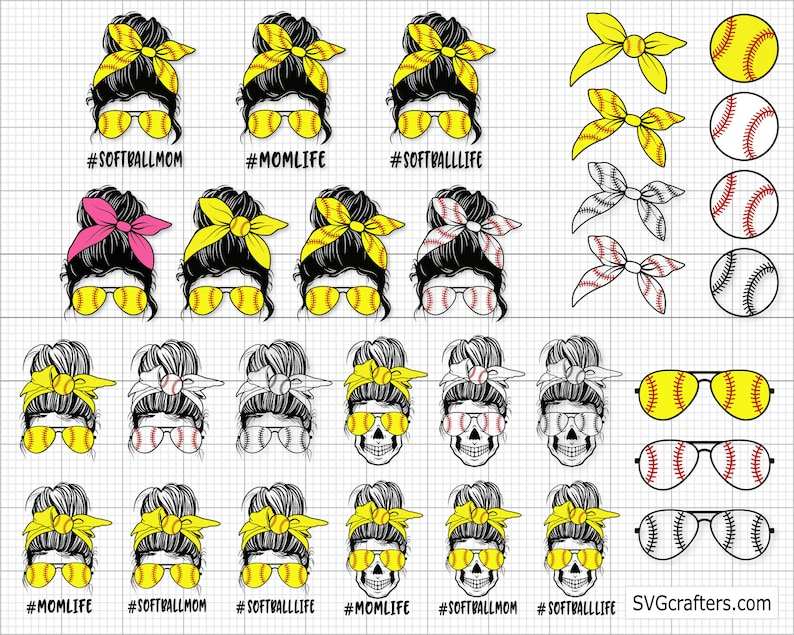Bundle Softball Mom Svg, Softball Svg, Softball Svg, Baseball Mom Svg#1