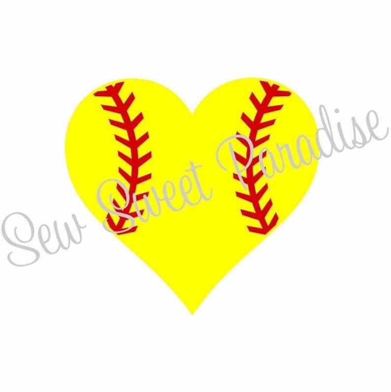 Digital Download Softball Heart SVG Creativity and Fun Digital Download  