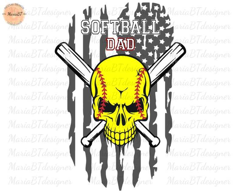 American Flag Softball Dad Svg High Quality Perfect for your Design