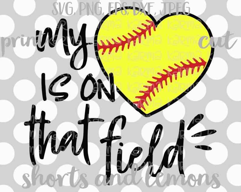 My Heart Is On That Field Svg Creativity and Fun Digital Download 