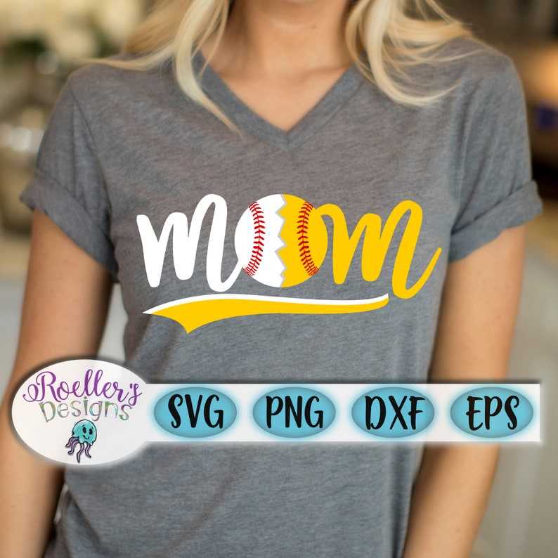 Softball Mom White And Yellow SVG High Quality Perfect for your Design