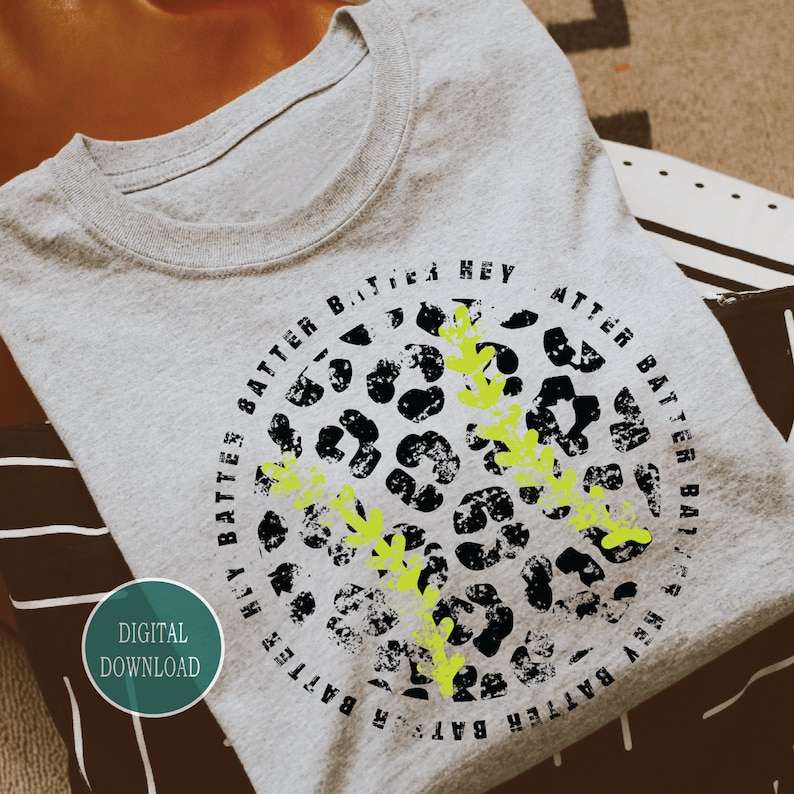 Leopard Softball SVG Download High Quality Perfect for your Design
