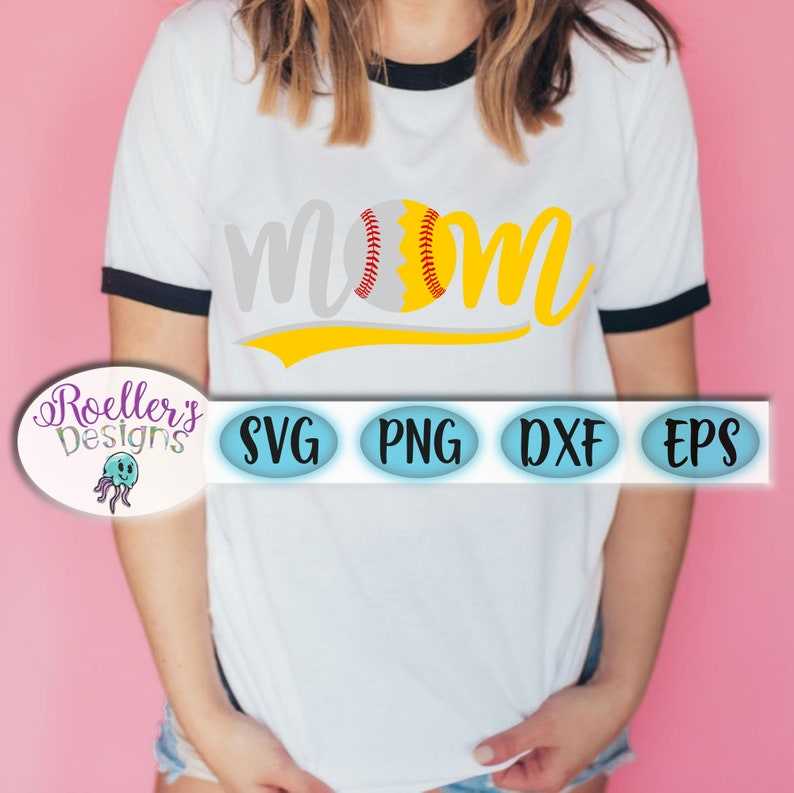 Softball Mom White And Yellow SVG, Softball Mom Svg, Baseball SVG, Softball Mom, Baseball Mom, Baseball Softball Mom, Cricut Cut File#4